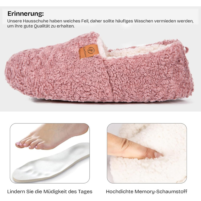 Жіночі теплі халапи EverFoams з м'якою устілкою Memory Foam, замкнуті, рожеві, 38/39 EU