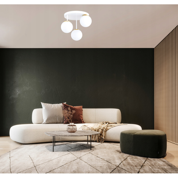Підвісна лампа Elko-Lighting White Milo — 3 точки освітлення, цоколь E27