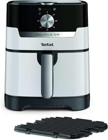 Аерофритюрниця Tefal EY501A Easy Fry & Grill 4,2 л, 2-в-1, технологія Extra Crisp, енергозберігаюча, таймер, гриль, біла