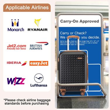 Валіза KONO з ABS пластику, ручна, з TSA замком, 75x48x29 см, набір 4 шт. (білий/чорний)