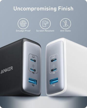 Зарядний пристрій Anker Nano II 100W: 3 порти USB-C для MacBook Pro/Air, iPad, Galaxy, iPhone та інших пристроїв