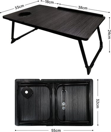 Складаний столик для ноутбука: портативний Lapdesk для ліжка та дивану з підстаканником