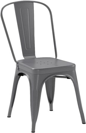 Amazon Basics Stackable Metal Dining Chairs (Set of 4)