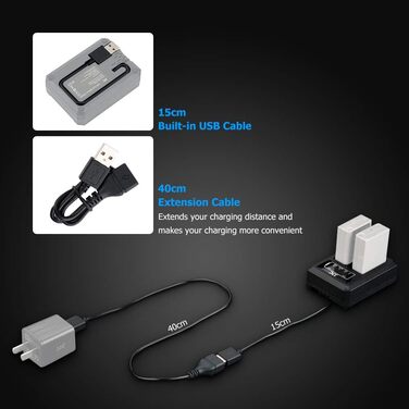 Зарядний пристрій Dual USB для Canon PowerShot G1 X Mark III, G5 X, G7 X, G9 X, SX620, SX720, SX730, SX740 (NB-13L)
