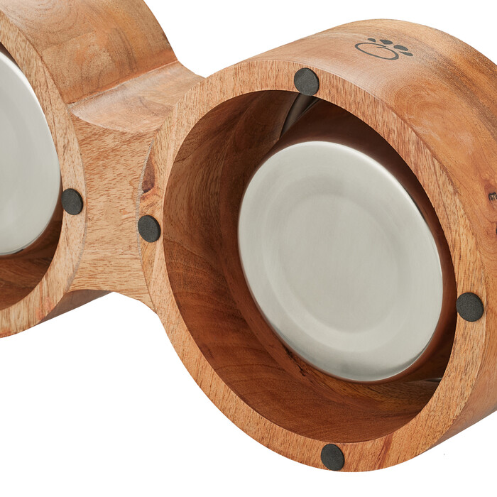 Relaxdays Dog Bowl with 2 Bowl Inserts