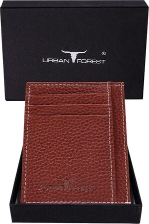 Картхолдер чоловічий Urban Forest Chris NDm Braun мінімалістичний шкіряний