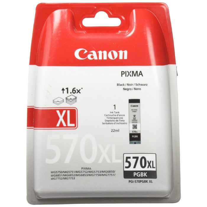 Оригінальний чорнильний картридж Canon PGI-570 XL чорний (Pigment Black), для струменевих принтерів Canon