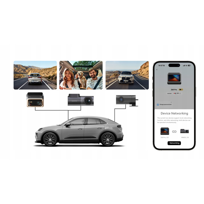 Відеореєстратор DDPAI Z60 Pro 4K HDR з GPS, Wi-Fi, Bluetooth та карткою пам'яті 128ГБ