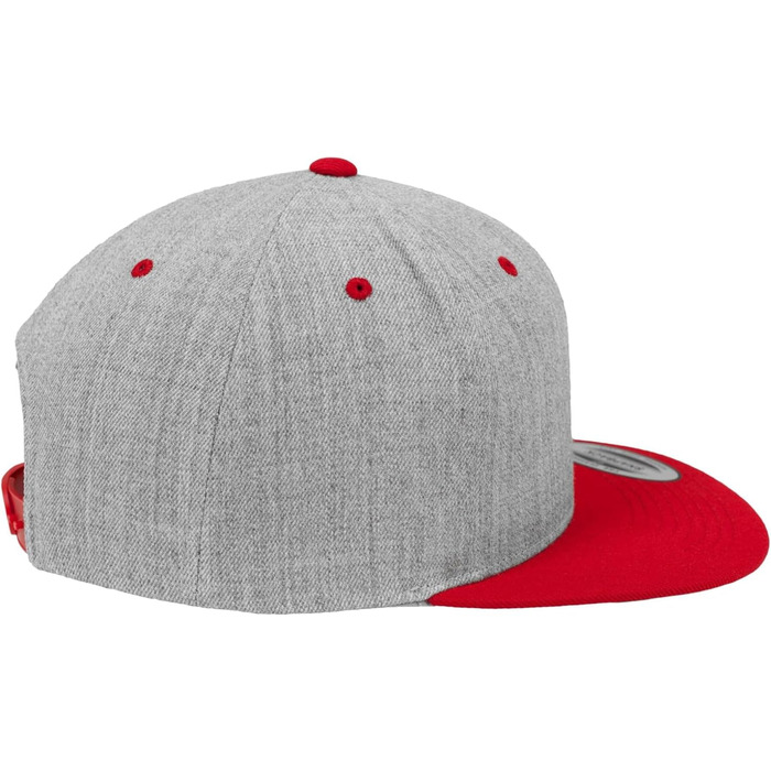 Кепка бейсболка Flexfit Unisex Classic Snapback двоколірна універсального розміру heather/Red