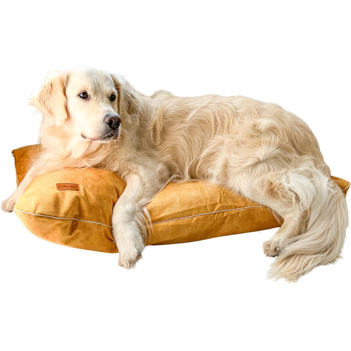 М'який лежак для собак та котів. Жовтий лежак для тварин 100x70 см з міцного, м'якого матеріалу. Лежанка для кота/собаки
