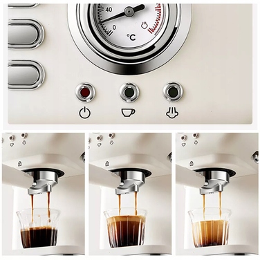 Автоматична кавомашина Bedee, тиск, 1050 Вт, біла