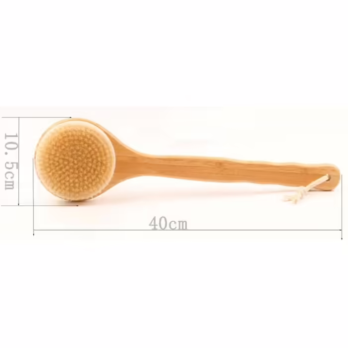 CambOs Bamboo Body Brushes for Women, Long Handle Bath Brushes for Men, Boar Bristle Bath Accessories