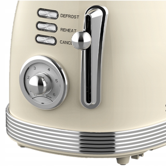 Тостер Zilan Retro, бежевий/коричневий, 850 Вт