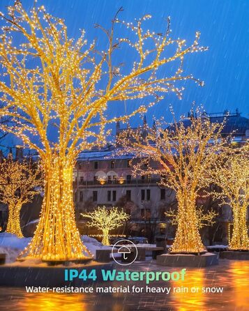 Льорочка LEDYA 200 LED, 10м, тепле біле світло, 8 режимів, IP44, для декору балкона, саду, внутрішніх та зовнішніх приміщень