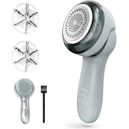 Електричний видалення ворсу для одягу - щітка для одягу, 3 леза, USB, сірий