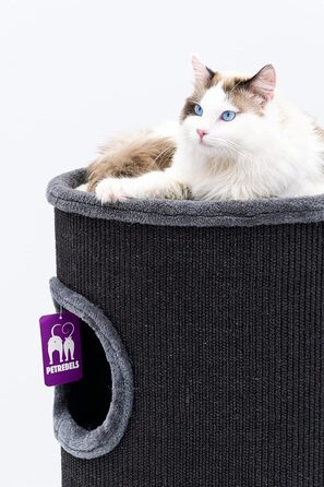 Кігтеточка Petrebels Dome, 80 см, чорна: стабільна та міцна