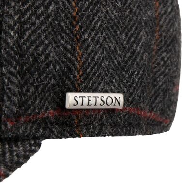 Кепка Stetson Kinty Wool з мікрофлісом та клапаном для вух, чоловіча, з бавовни, сіра, розмір L