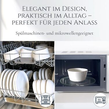 Набір посуду з порцеляни Pure Living 24 шт. для 6 осіб (білий)