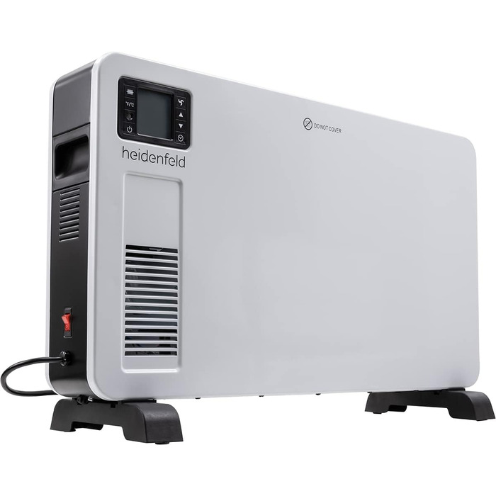 Електричний конвектор Heidenfeld EK100 | 3 роки гарантії, 2300 Вт, з пультом керування, для опалення до 40 м²