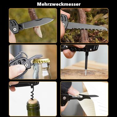 Мультитул 14-в-1: інструмент для тата, чоловіків та жінок. Мультиінструмент для виживання, кишеньковий ніж, складаний ніж з плоскогубцями, пилкою, викрутками для дому, кемпінгу, походів, велоспорту