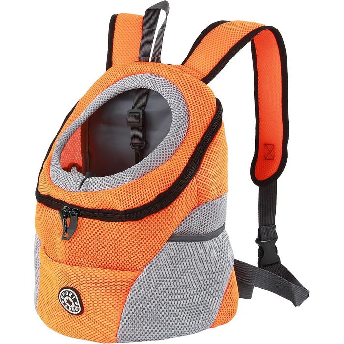 Рюкзак для собак та котів: переноска-рюкзак для маленьких тварин з дихаючим дизайном та водонепроникним дном для подорожей та активного відпочинку (Orange)
