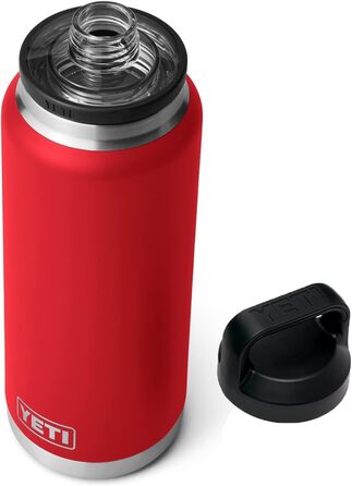YETI Rambler 36 oz Chug Cap Bottle - Vacuum Insulated Stainless Steel - Rescue Red