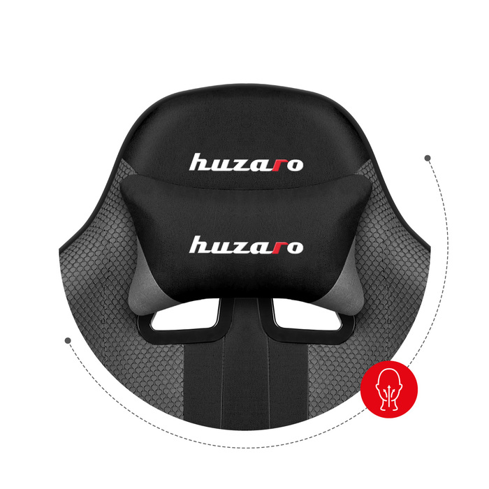 Ігрове крісло Huzaro Force 4.7, тканина, сіре