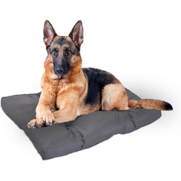 Крісло-ліжко для собак Relaxdays, 110 x 90 см, м'яке ліжко для великих собак, вологостійке, миється, сіре