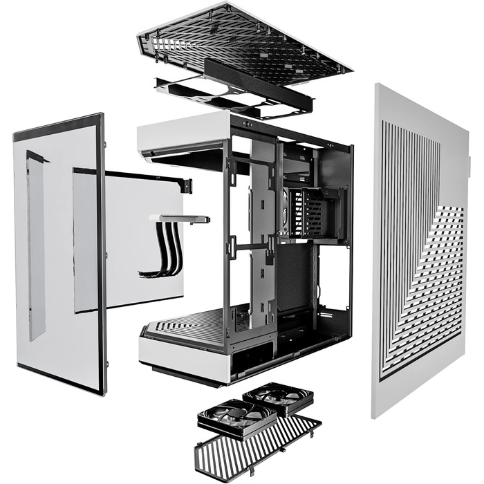 Корпус для ПК Hyte Y60 White - Mid-Tower з подвійною камерою та склом, ATX, з PCIE 4.0 Riser-кабелем