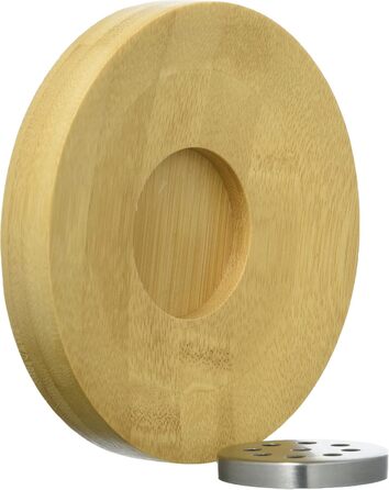 Набір для ванної кімнати Axentia Bambus, дерево/срібло, 10 x 23 x 19 см