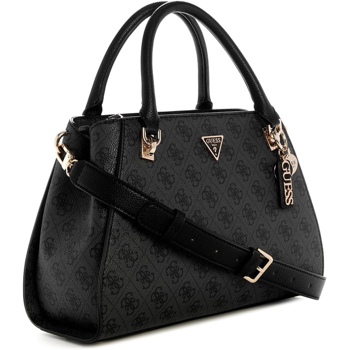 Сумка жіноча GUESS Noelle II Luxury Satchel з логотипом, чорна