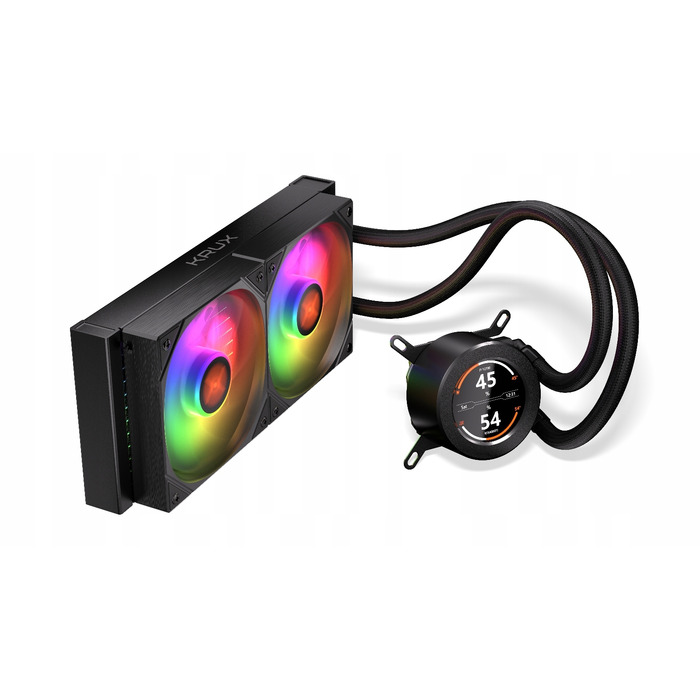 Рідинне охолодження AIO KRUX HydroGlance 240 ARGB з LCD-дисплеєм