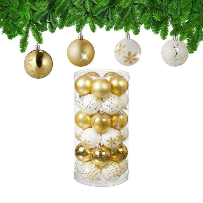 Relaxdays Set of 30 Christmas Baubles