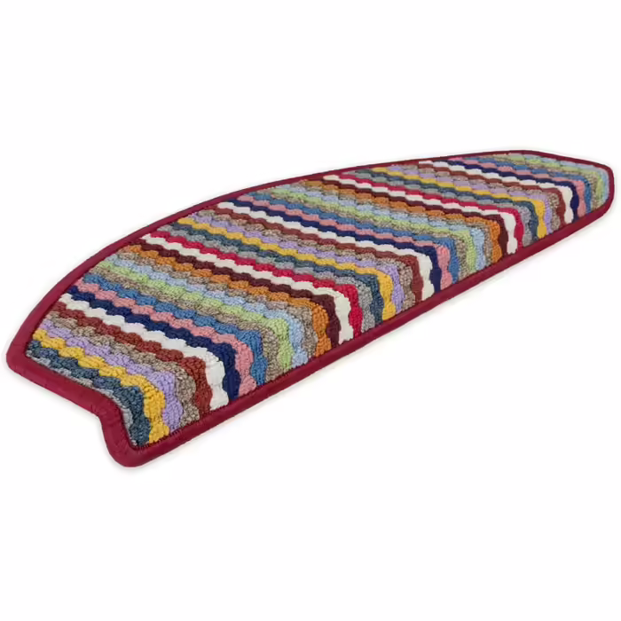 Комплект килимків для сходів Metzker Multistripe, напівкруглі, різнокольорові, 18 шт.