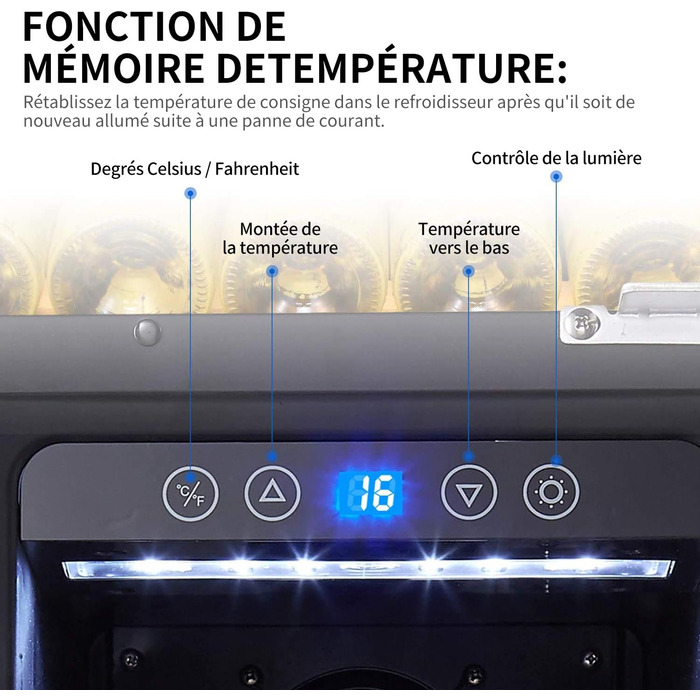 Kalamera 33-Bottle Wine Refrigerator with Dual Zone Cooling, Stainless Steel Door, 100 Liter Capacity