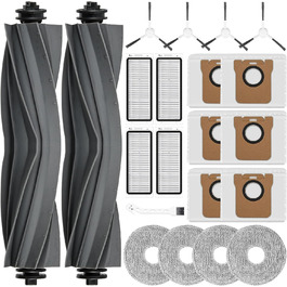 Набір аксесуарів для робота-пилососа Dreame L20 Ultra: 2 щітки, 6 мішків, 4 серветки, 4 фільтри HEPA, 4 бокові щітки, 1 щітка для очищення