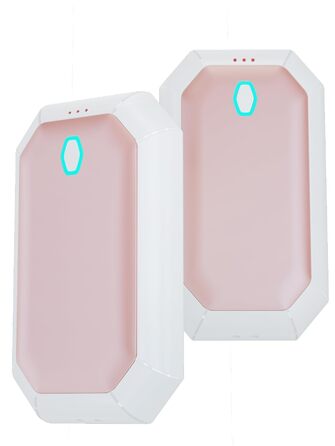 Електричні грілки для рук, багаторазові, 2 шт. в наборі, 3 режими нагріву, USB-зарядка, для чоловіків, на вулиці, кемпінг, полювання, рожеві