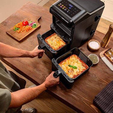 Фритюрниця Cecotec Cecofry DuoLevel 10000: 10 л, 2 контейнери, вертикальний дизайн, 10 меню, Touchscreen, чорний