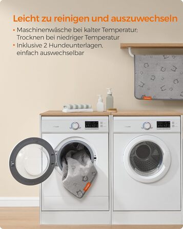 Водонепроникний килимок для собак Feandrea, 2 шт., 122 x 91 см, XL, з антиковзаючим покриттям, для собак, котів, кроликів, сірий