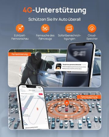 Автомобільний відеореєстратор 70mai A810S 4K з HDR, нічним баченням STARVIS 2, ADAS та карткою пам'яті 128ГБ, 24/7 моніторинг паркування