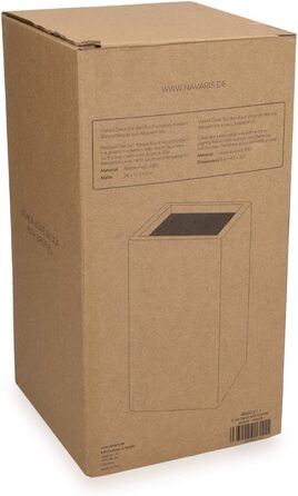 Navaris Acacia Wood Knife Block with Brush Insert - Unloaded Knife Block made of Wood - Universal for Kitchen Knives, Chef's Knives, and Kitchen Utensils