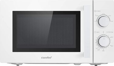 Мікрохвильова піч Comfee CMSN 20L біла, механічна, 700W, з дефростером та обертовим столом