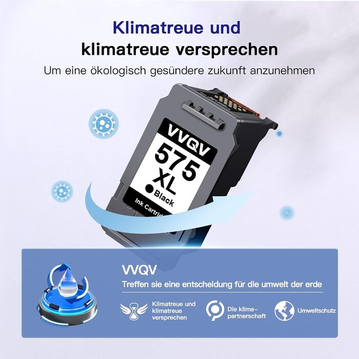 Комплект картриджів VVQV PG-575 та CL-576 XL для принтерів Canon PIXMA TR4755i, TS3750i (чорний та кольоровий)
