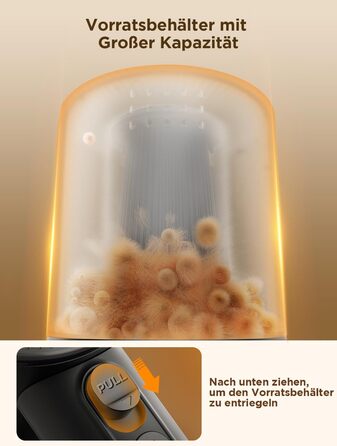 Електричний видальник ворсу 2-в-1 з трьома швидкостями для всіх тканин, з цифровим дисплеєм, 3 леза, USB-C кабель (білий/чорний)