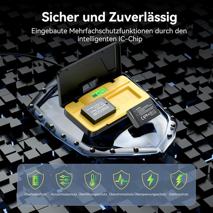 Акумулятор ENEGON LP-E12 та зарядний пристрій 20W Dual для Canon EOS M50 Mark II та інших моделей