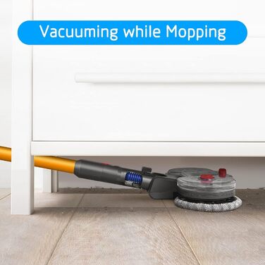 Електричний насадка для миття підлоги DrRobor для Dyson V12 Detect Slim, знімний бак для води та 12 змінних моп-насадок