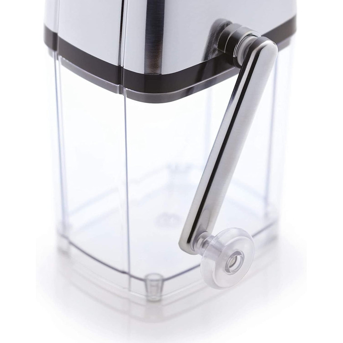 BarCraft Ice Crusher for Cocktails, with Ice Scoop, Plastic and Stainless Steel, 15.5 x 13.5 x 28cm, Transparent/Silver
