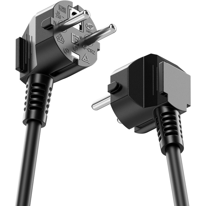 Мережевий фільтр DeleyCON з 4 розетками, індивідуальне вмикання/вимикання, 1.4м кабель, з захистом від дотику, чорний