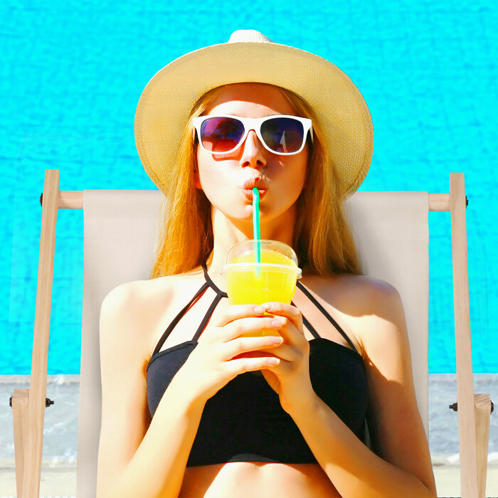 Шезлонг Relaxdays дерев'яний складаний