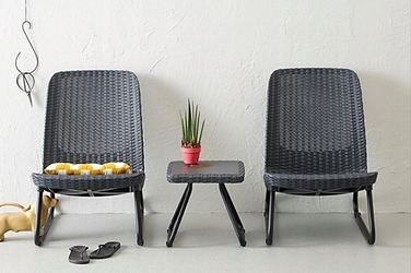 Комплект садових меблів Keter Rio Patio Set для 2 осіб: крісла та столик, антрацит